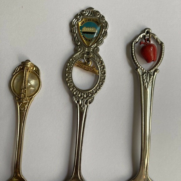 Lot of 5 Vintage Collectible Souvenir Travel Spoons Assorted Washington USA Tour - Picture 2 of 7